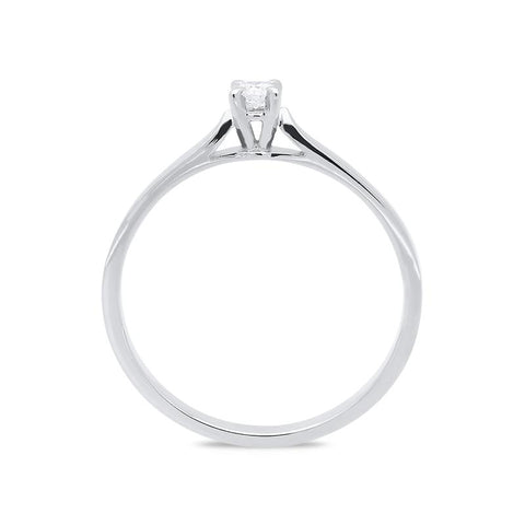 18ct White Gold 0.07ct Brilliant Cut Diamond Solitaire Ring Ring BLC-087