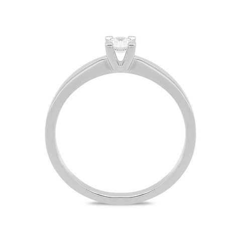 18ct White Gold 0.16ct Brilliant Cut Diamond Solitaire Ring BLC-095