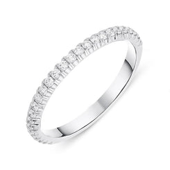 18ct White Gold 0.28ct Half Eternity Ring BLC-090