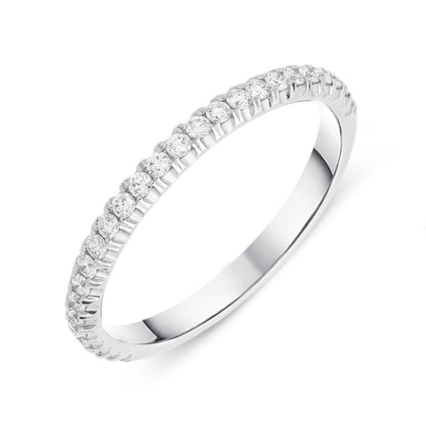 18ct White Gold 0.28ct Half Eternity Ring BLC-090