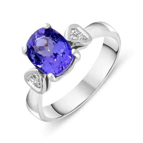 18ct White Gold 2.49ct Tanzanite and Diamond Ring 18WOVTANZ