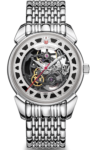 Cuervo y Sobrinos Watch Historiador Squelette 3191B.1NSQS