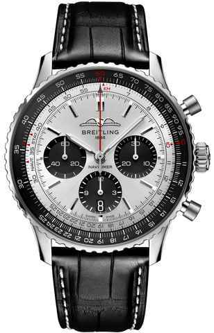 Breitling Watch Navitimer B01 Chronograph 43 Black Croc Folding Clasp AB0138241G1P1
