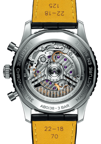 Breitling Navitimer B01 43 Black Croc Folding Clasp Watch