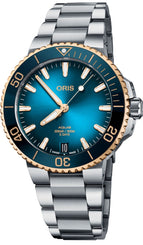Oris Watch Aquis Date Calibre 400 Bi-Colour Blue Bracelet 01 400 7769 6355-07 8 22 09PEB.