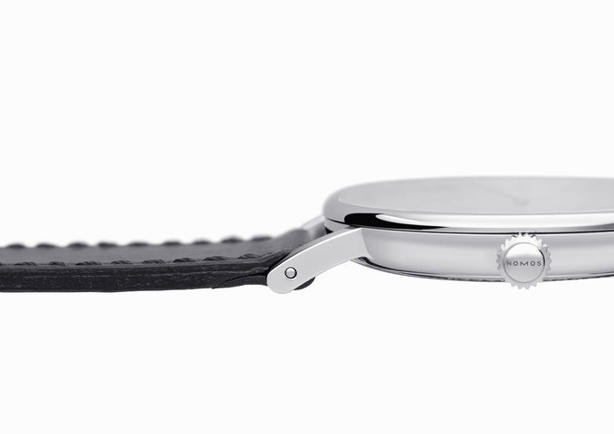 Nomos Glashutte Ludwig 38 Steel Back Watch