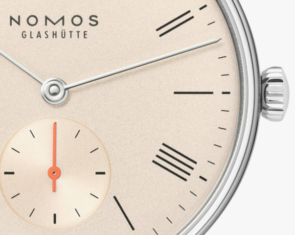 Nomos Glashutte Ludwig 33 Champagne Steel Back Watch