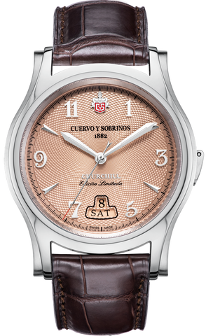 Cuervo y Sobrinos Watch Robusto Churchill Day Date Limited Edition