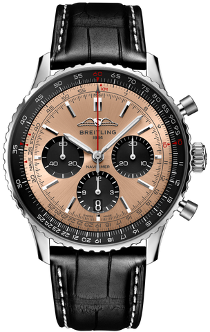 Breitling Watch Navitimer B01 Chronograph 43 Black Croc Folding Clasp AB0138241K1P1