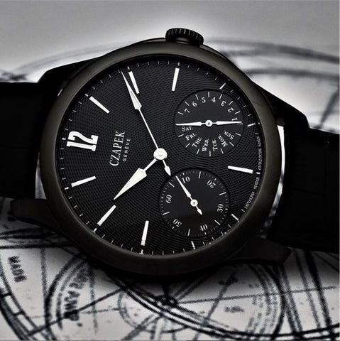 Czapek Watch Quai des Bergues Guilloche Ricochet Titanium Black Prince Limited Edition