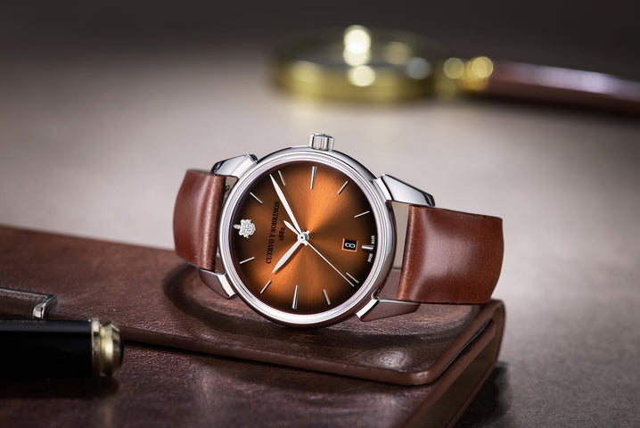Cuervo y Sobrinos Historiador Asturias Brown Watch