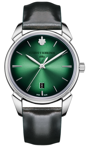 Cuervo y Sobrinos Watch Historiador Asturias Green 3195.1ASV
