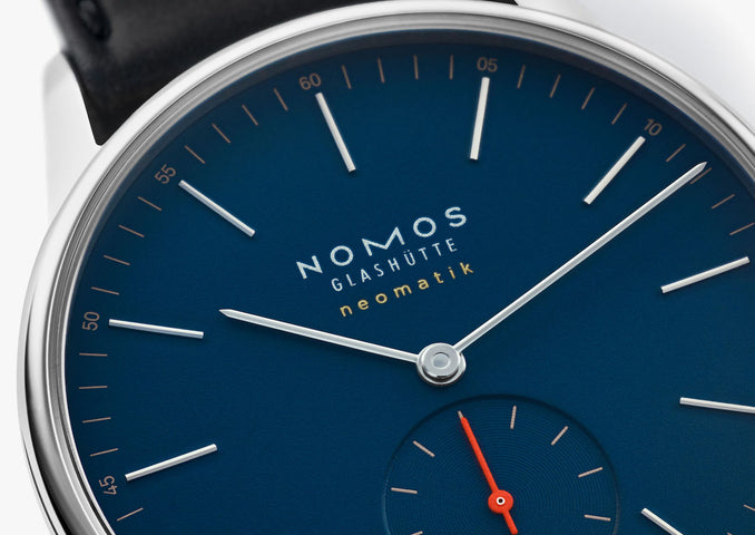 Nomos Glashutte Orion Neomatik 39 Nachtblau Sapphire Crystal Watch