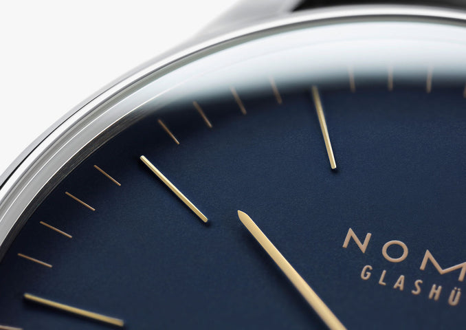 Nomos Glashutte Orion 38 Midnight Blue Sapphire Crystal