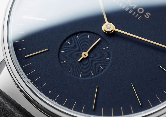 Nomos Glashutte Orion 38 Midnight Blue Sapphire Crystal