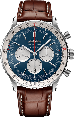 Breitling Watch Navitimer B01 Chronograph 46 Brown Croc Folding Clasp AB0137211C1P1