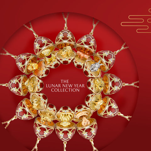 Faberge Palais Tsarskoye Selo Red Locket with Goat Surprise