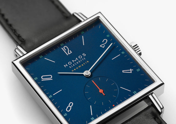 Nomos Glashutte Tetra Neomatik Tiefblau Sapphire Crystal Watch