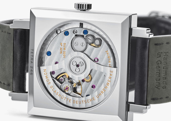 Nomos Glashutte Tetra Silvercut Sapphire Crystal Watch
