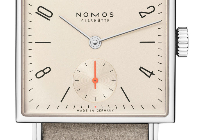 Nomos Glashutte Tetra 27 Champagne Steel Back Watch