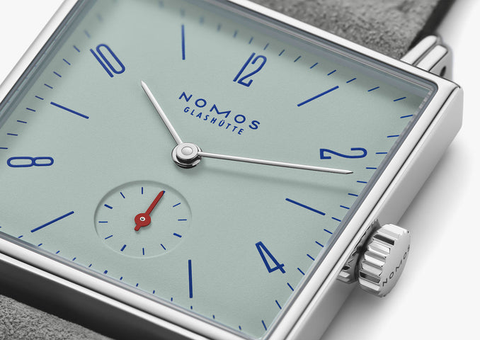 Nomos Glashutte Tetra Matcha Steel Back Watch