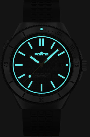Fortis Marinemaster M 44 Black Resin Watch