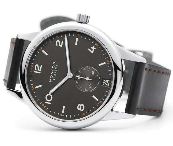 Nomos Glashutte Watch Club Automatic Datum Dunkel Sapphire Crystal