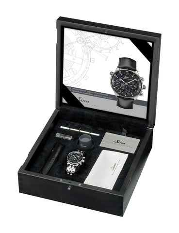 Sinn 6000 Finance Center Bracelet-Leather Watch