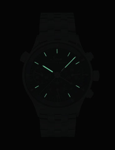 Sinn 6000 Finance Center Bracelet-Leather Watch