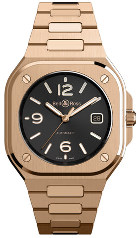 Bell & Ross Watch BR 05 Auto Black Gold Bracelet BR05A-BL-PG/SPG