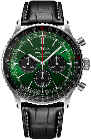 Breitling Watch Navitimer B01 Chronograph 46 Black Croc Folding Clasp AB0137241L1P1