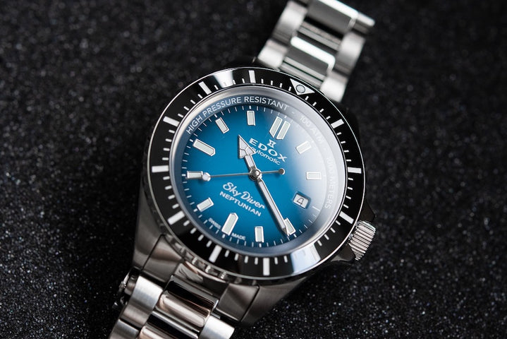 Edox Skydiver Neptunian Automatic 3 Hands Watch