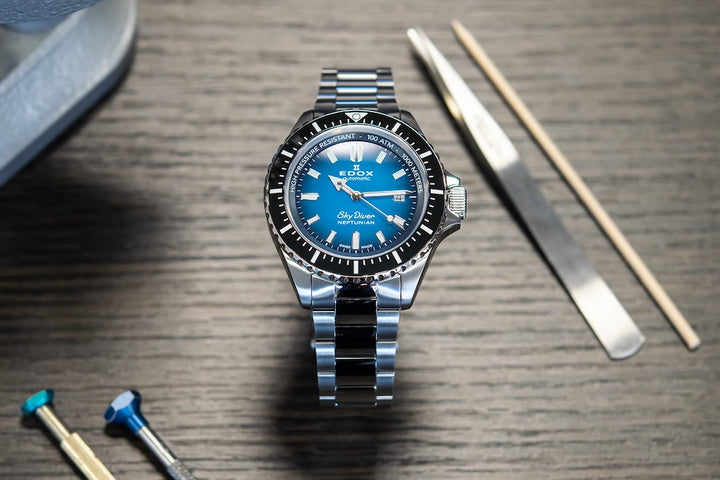 Edox Skydiver Neptunian Automatic 3 Hands Watch