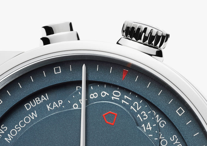 Nomos Glashutte True Blue Worldtimer Sapphire Crystal Watch