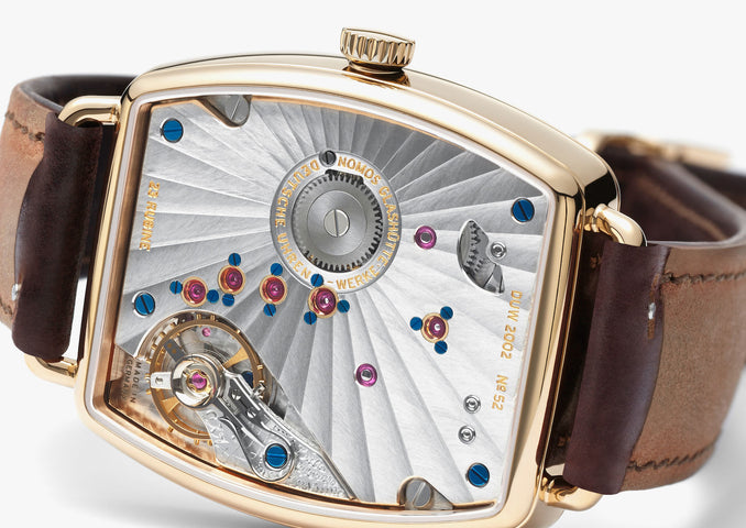 Nomos Glashutte Lux Sable Sapphire Crystal Watch