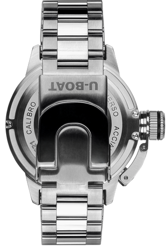 U-Boat Sommerso Ghiera Ceramica Nera Quadrante Bordeaux Bracelet Watch