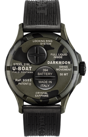 U-Boat Darkmoon 44 Camouflage Black Curve Grey Watch D