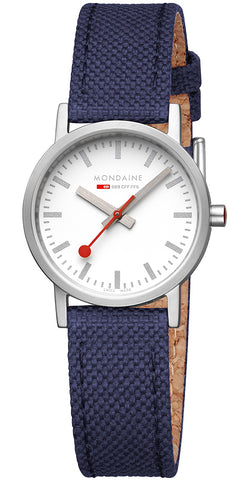 Mondaine Watch Classic Deep Ocean Blue Textile A658.30323.17SBD1