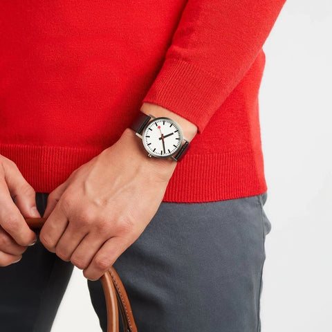 Mondaine Classic Vegan Pure Grape Leather Watch