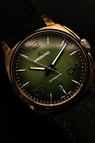 Anonimo Epurato Galvanic Green Sunray Watch
