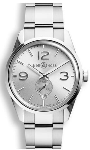 Bell & Ross Vintage BR 123 Officer White Bracelet BRG123-WH-ST/SST