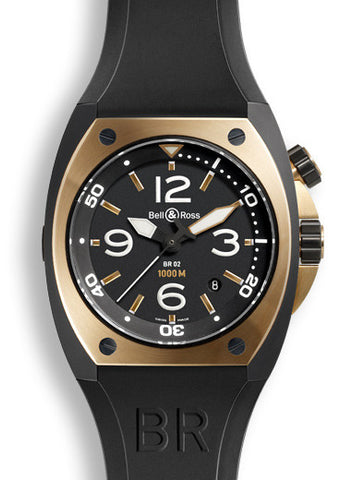 Bell & Ross Watch BR 02 Rose Gold & Carbon BR 02-92 ROSE GOLD & CARBON