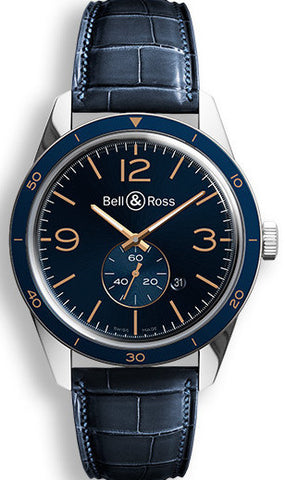 Bell & Ross Watch BR 123 Aeronavale Alligator BRV123-BLU-ST/SCR