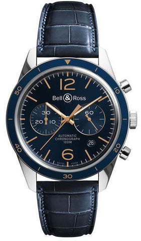 Bell & Ross Watch BR 126 Aeronavale Alligator BRV126-BLU-ST/SCR