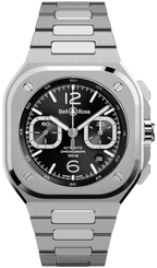 Bell & Ross Watch BR 05 Chrono Black Steel Bracelet BR05C-BLC-ST/SST