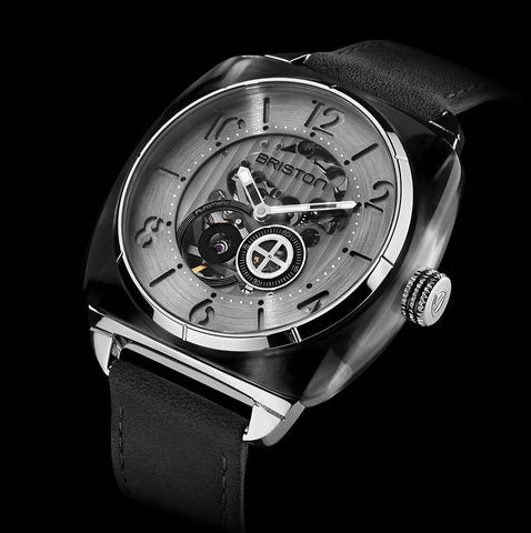 Briston Watch Streamliner Skeleton Grey Acetate