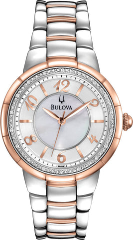 Bulova Watch Rosedale Diamond Ladies 98R162