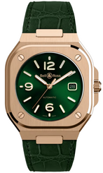 Bell & Ross Watch BR 05 Auto Green Gold Rubber BR05A-GN-PG/SCR