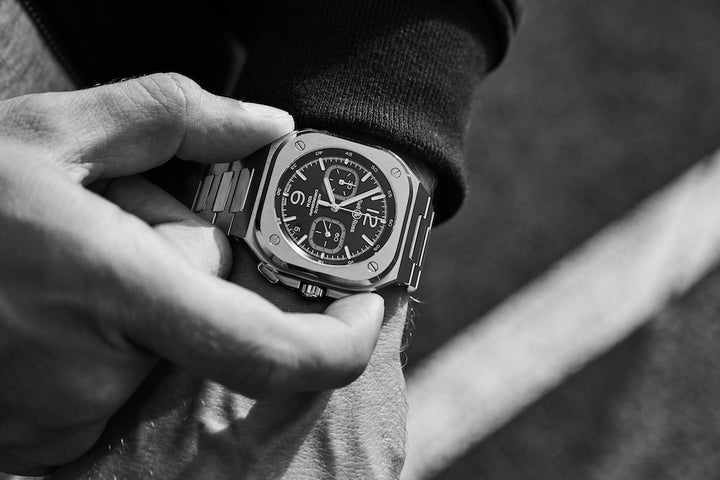 Bell & Ross Watch BR 05 Chrono Black Steel Bracelet D