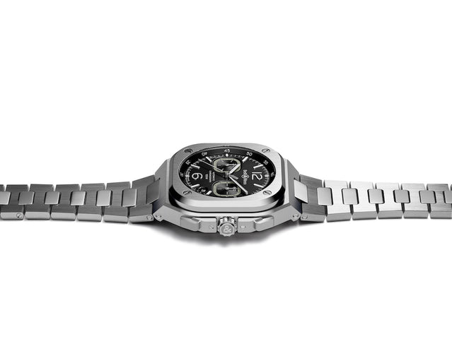 Bell & Ross Watch BR 05 Chrono Black Steel Bracelet D